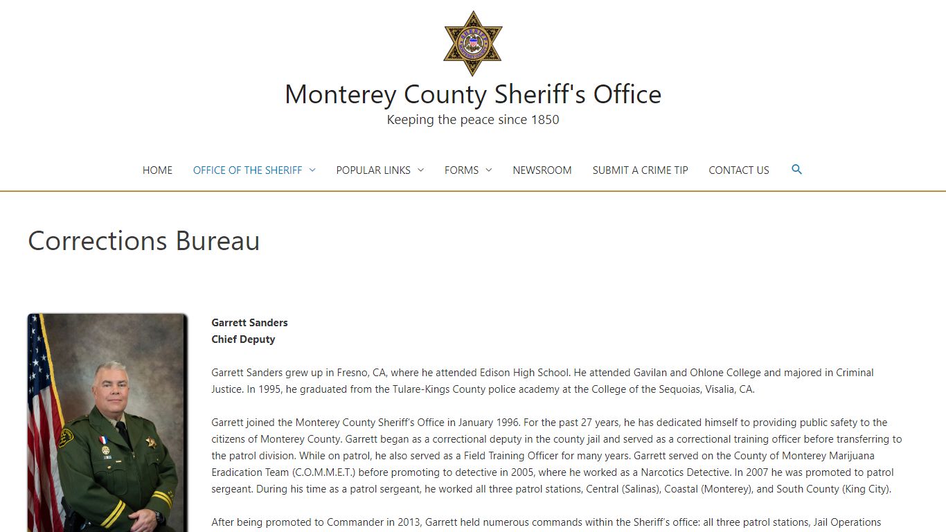Corrections Bureau – Monterey County Sheriff's Office